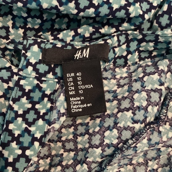 H&M Mini Dress Size 10 Multicolor Print - Picture 6 of 7